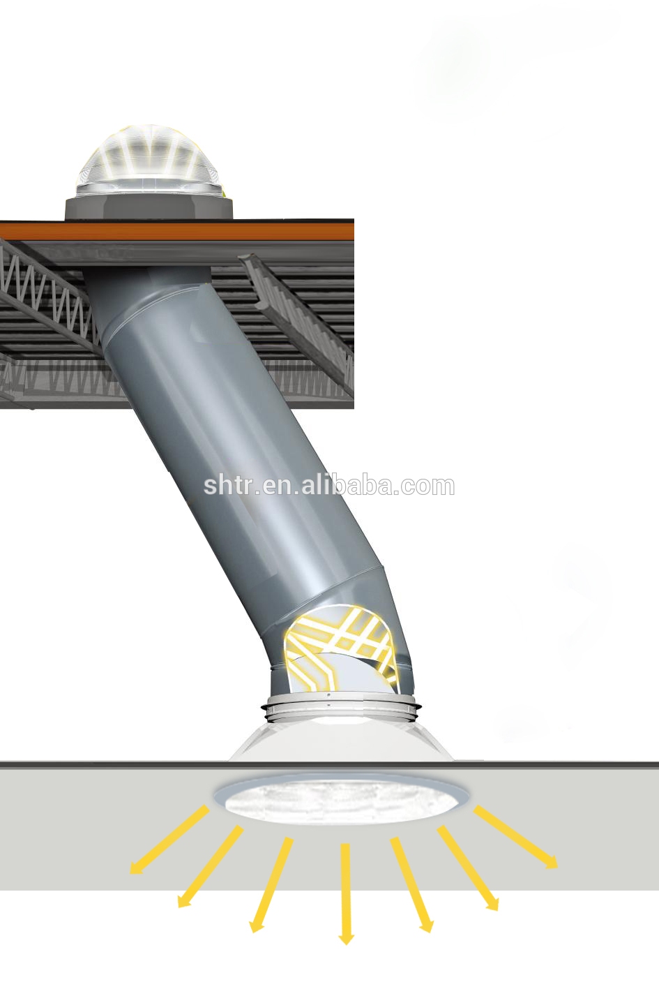 Petit puits de lumière tubulaire pour la maison et le dôme